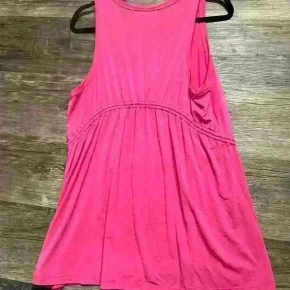 Athleta Pink Tank Top Asymmetrical Relaxed - Picture 2 of 3